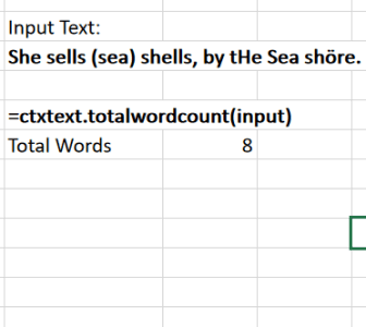 a function counting words